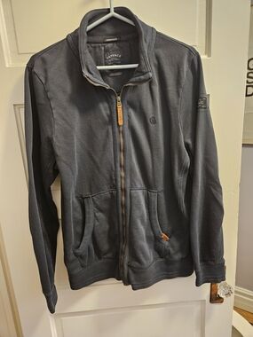 FatFace Men's Zip-Up Sweater Jacket in Dark Navy